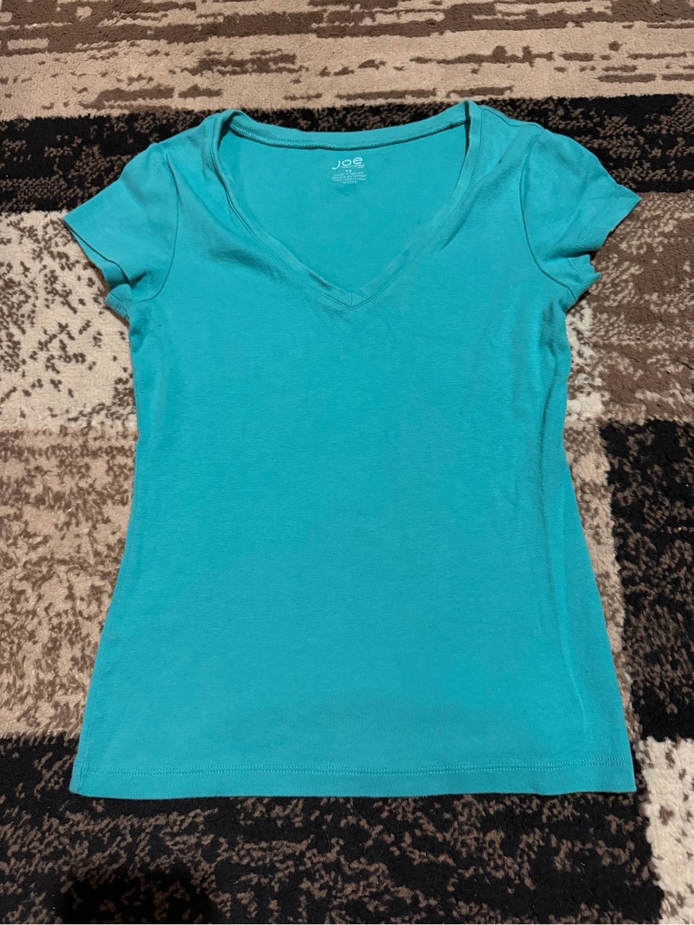 Women's Y2K Light blue baby tee v neck shirt.
